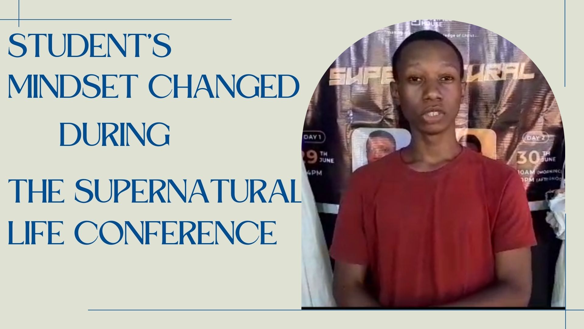 Mindset changed in Supernatural meeting